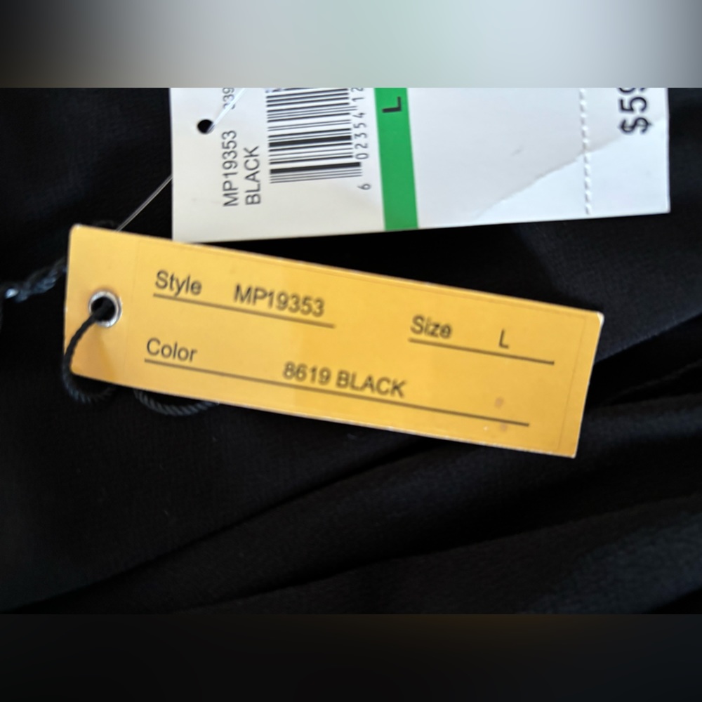 Melissa Paige black cross front 3/4 sleeve blouse - Picture 5 of 5
